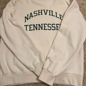 Brandy Melville Cream Nashville Tennessee Sweatshirt